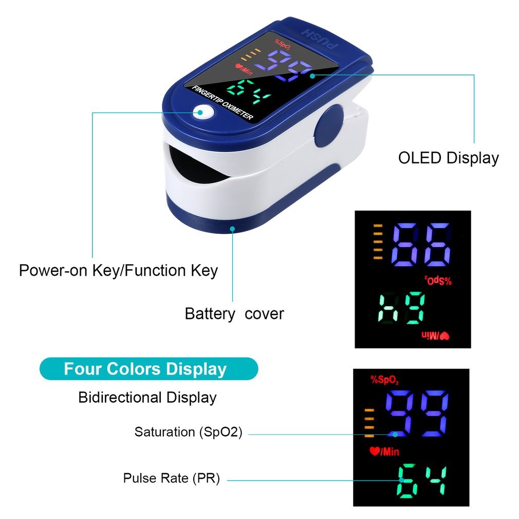 Medical Digital Finger Clip Pulse Oximeter LED Display SPO2 PR Heart Rate Monitor Sleep Monitor Blood Oxygen Saturation Meter