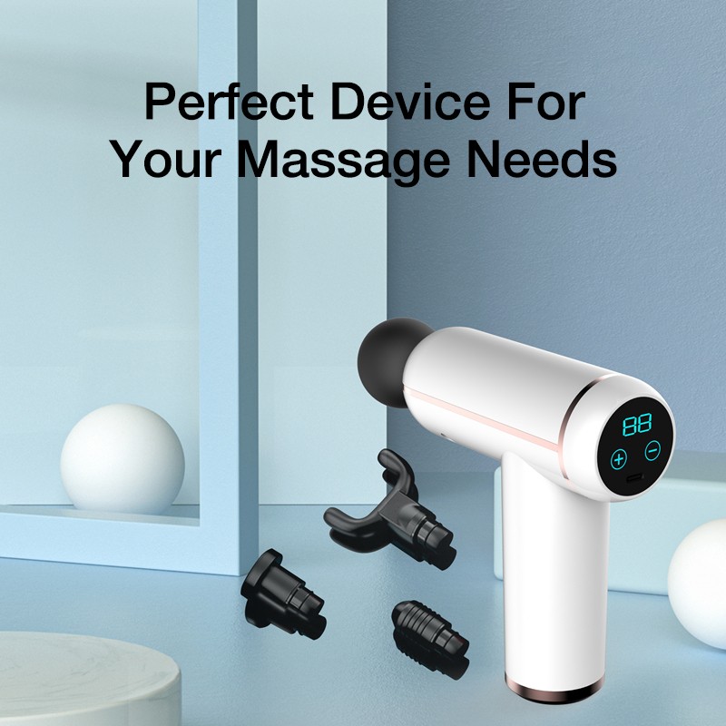 MUKASI LCD Display Massage Gun Portable Percussion Gun Massager for Body Neck Deep Tissue Muscle Relax Gout Pain Relief