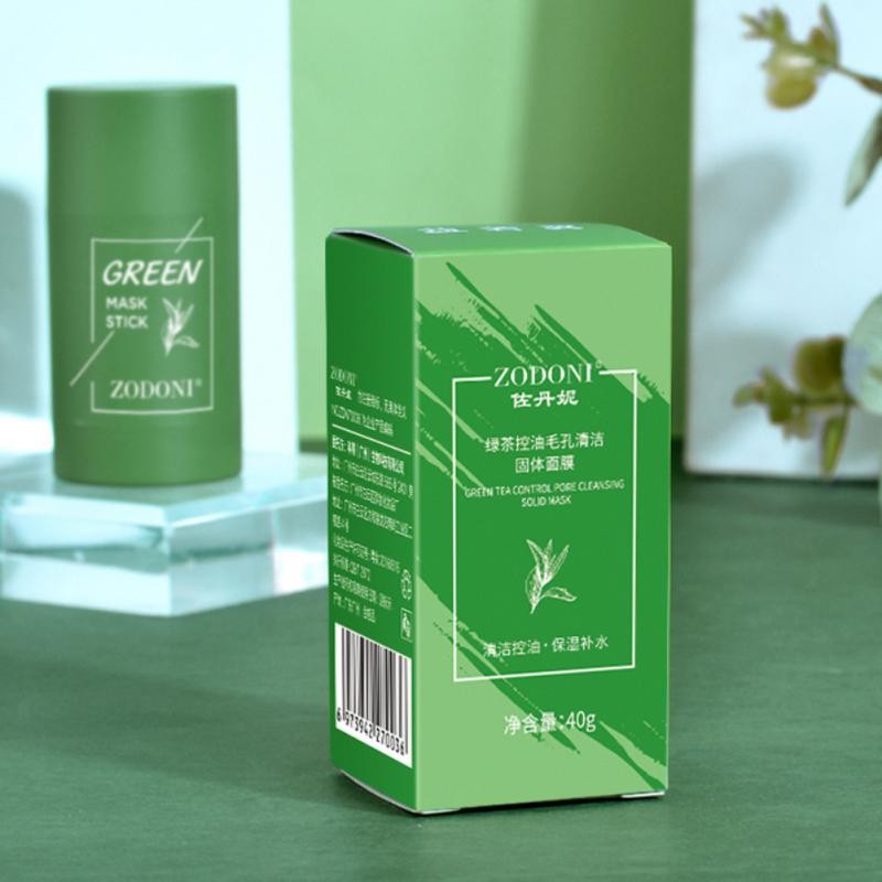 Green Tea Solid Mask Deep Cleaning Moisturizing Mud Mask Shrink Pores Blackhead Masks Purifying Mud Stick Skin Care TSLM1