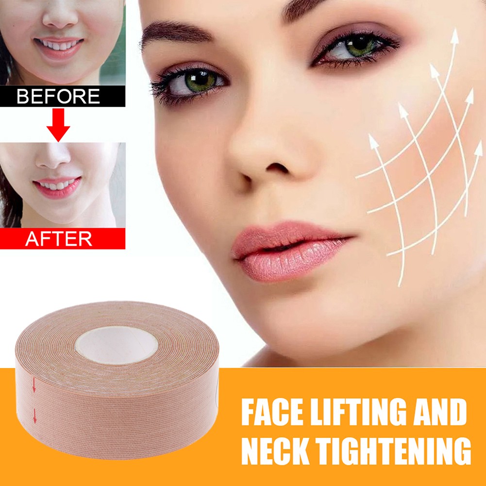 2.5cmx 5m Face Tape V Neck Line Eye Lift Wrinkle Removal Adhesive Tape Facial Skin Care Tool Bandagem