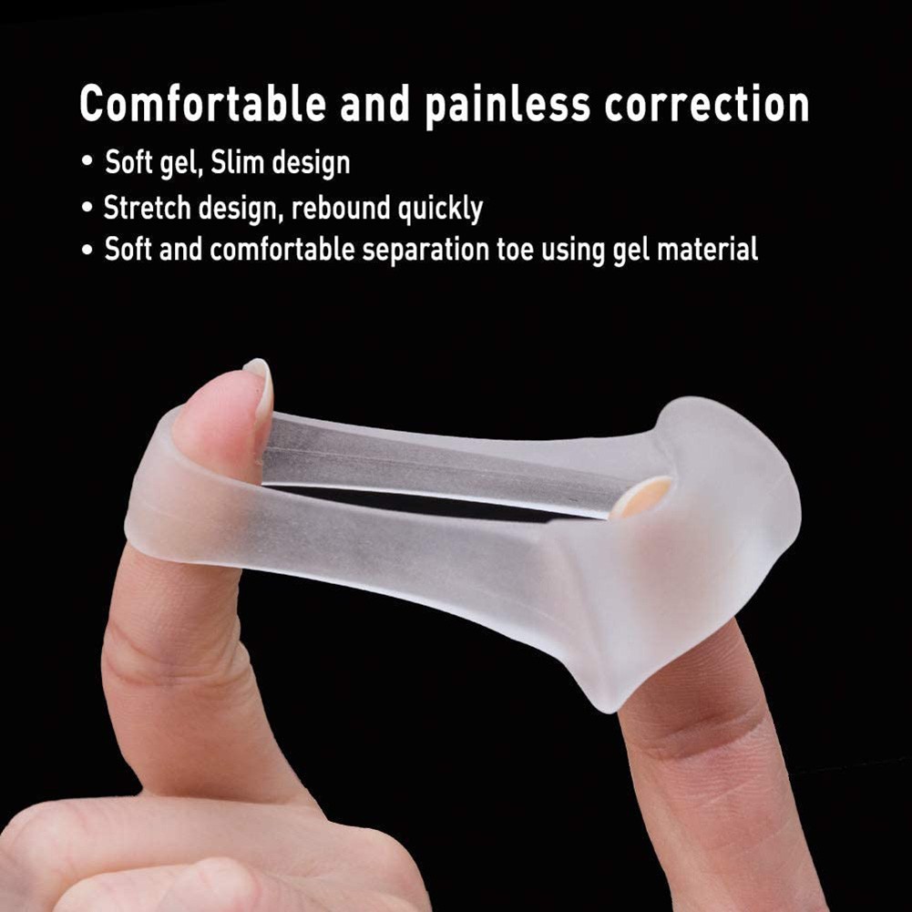 2pcs Toe Separator Insoles Separation Ring Hallux Valgus Correction Pad Feet Care Thumb Orthotics Foot Care Tools