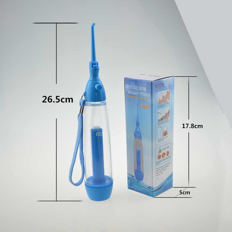 Portable Oral Irrigator Oral Cleaning Wash Your Teeth Water Irrigator Manual Water Selection Dental Flosser Scrubber No Electricity ABS