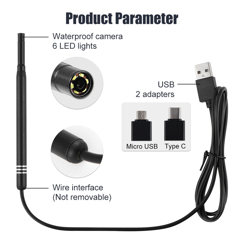 الذكية البصرية الأذن الأنظف الأذن عصا المنظار إيربيك كاميرا منظار الأذن الأذن الأنظف الأذن الشمع مزيل منتقي الأذن أداة إزالة الصواميل