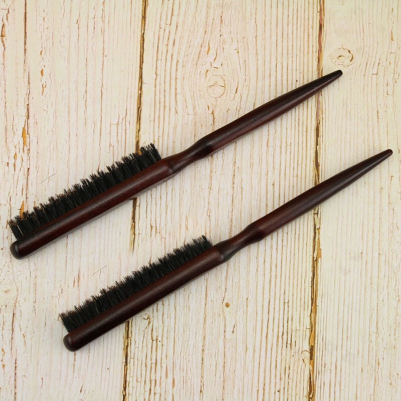 Hair Cleaning Brush, Natural Hair Comb With Wooden Back Handle And Boar Bristles