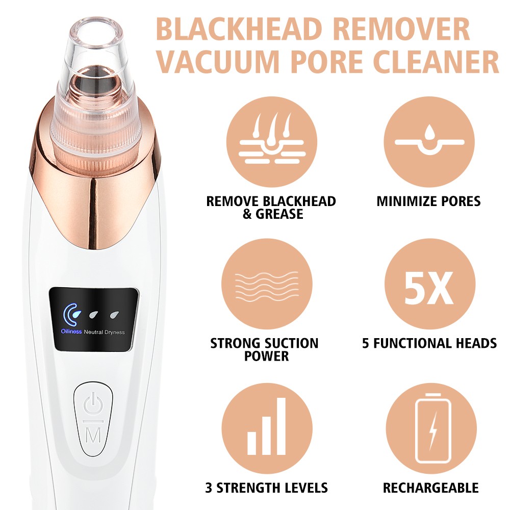 Blackhead Suction Blackhead Remover Black Skin Suction Blackhead Remover Facial Pore Cleaner Dropship Skin Peeling Beauty Device