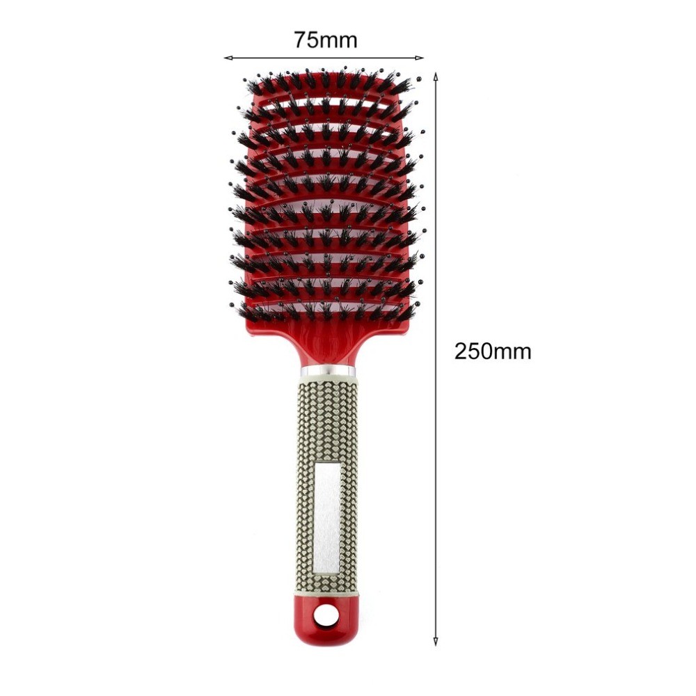 Women Men Hair Scalp Massage Bristle Comb & Nylon Brush Wet Curly Detangling Hair Brush for Salon Hairdressing Styling Tools