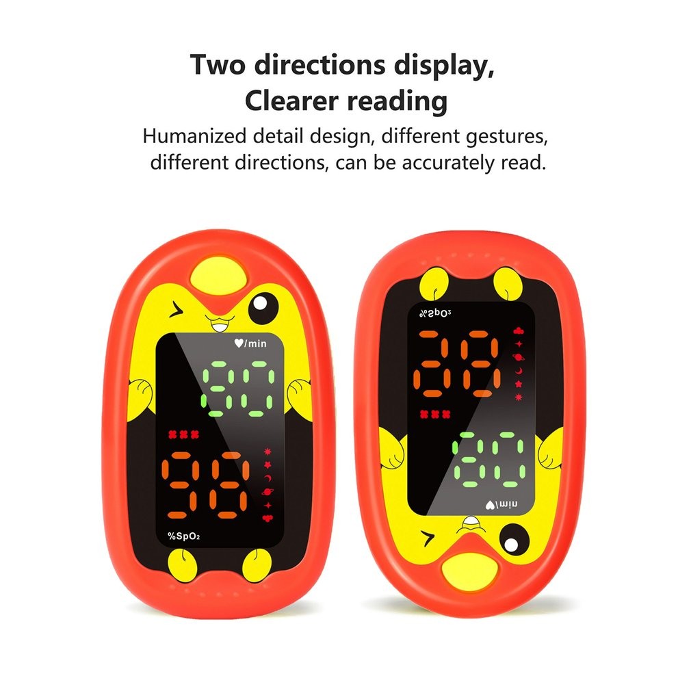 Children Baby Fingertip Oximeter LED Digital Fingertip Pulseometer Blood Oxygen Saturation Meter SPO2 PR Heart Rate Monitor