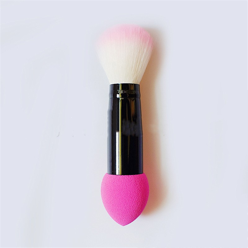 Brand New Makeup Brush 1pc Professional Blush Blusher Nylon Make Up Brush Two Heads Double Head Blush Brushes Health and Beauty