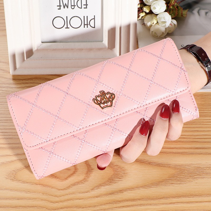 New Women Wallet Lady Clutch Leather Patterned Hasp Female Wallets Long Length Card Holder Phone Bag Money Coin Pocket Ladies Purses