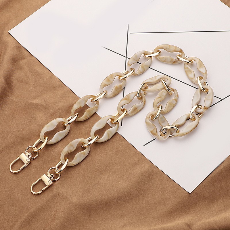 New acrylic bag chain bag belt bag removable colorful accessories women's resin chain chain of bags chain purse chain fishbone chain