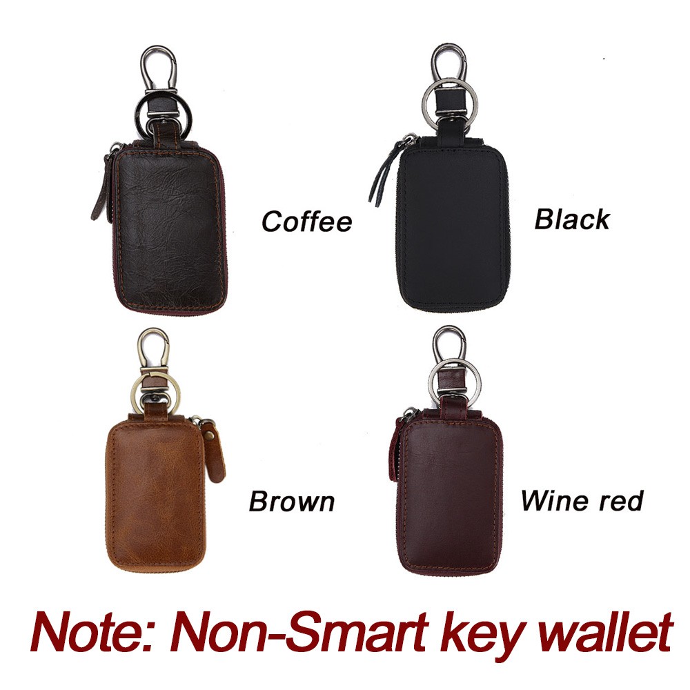 Smart Bluetooth Compatible Tracker Genuine Leather Wallet Keys Organizer Men Smart Car Holders Housekeeper Keychain Men