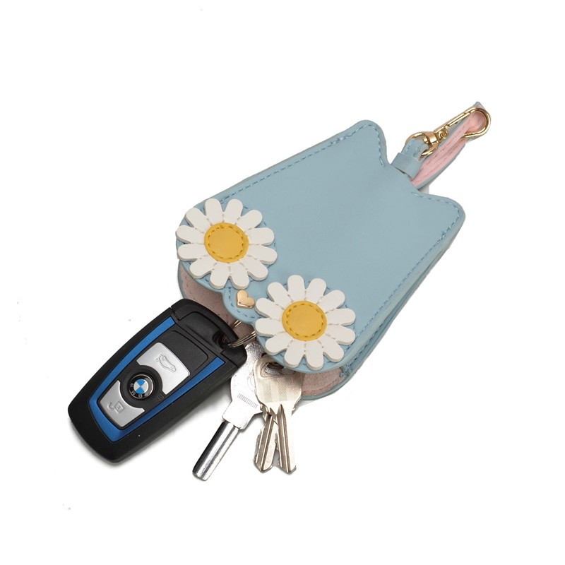 PUOU - Cute Cartoon Key Case, Women's Key Ring Cover, Wallet, Wallet, Card Holder, Wallet