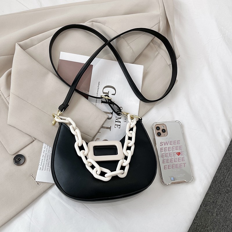 2022 New Fashion Chain Women Handbag Trend Women Shoulder Bag PU Leather Crossbody Bags For Women Hit Color Messenger Bags