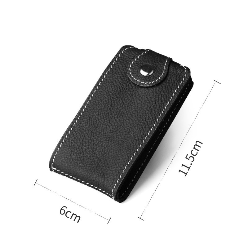 Genuine Leather Wallet with Key Clip for Men, Soft Leather Wallet with Pull Pattern for Home Keys, Keychain Holder, Wallet