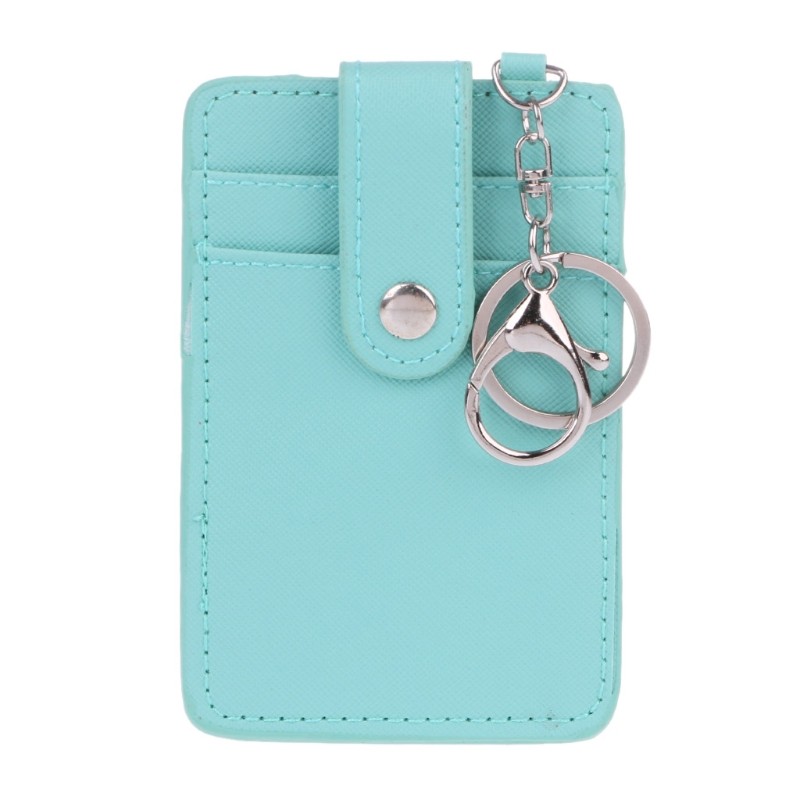 New Unisex Colors Portable ID Card Holder Bus Cards Case Cover Chain Key Ring Tool Holder Case Visit Door ID Badge Cards