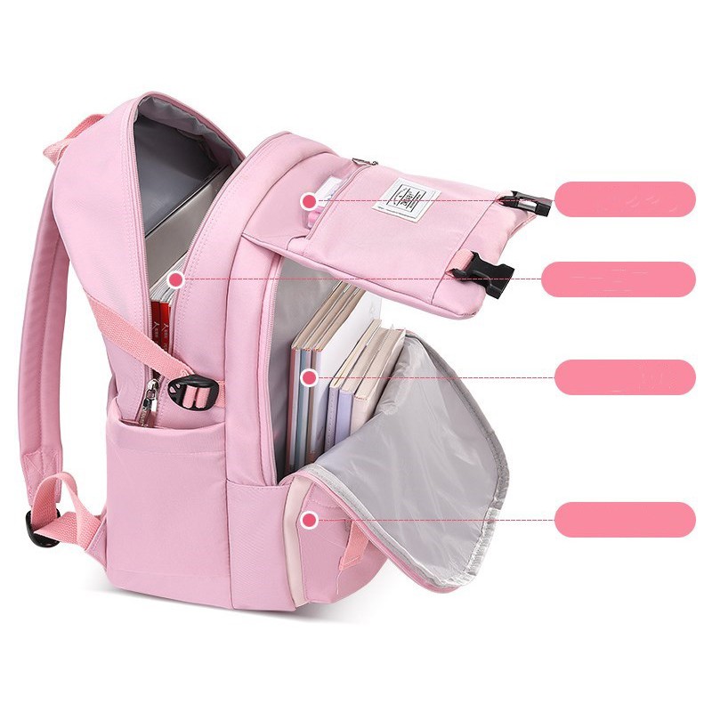 2021 Children Backpack New Large Capacity School Bags Teenagers Leisure Backpack Lightweight Wearable British Style