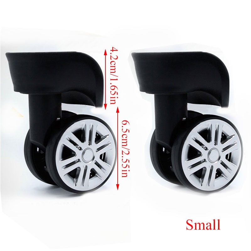 Pair of Luggage Wheels Replacement Luggage Wheels Bags Repair Trolley Rubber Tires Parts A08 Mute Rice Word Wheel Pair