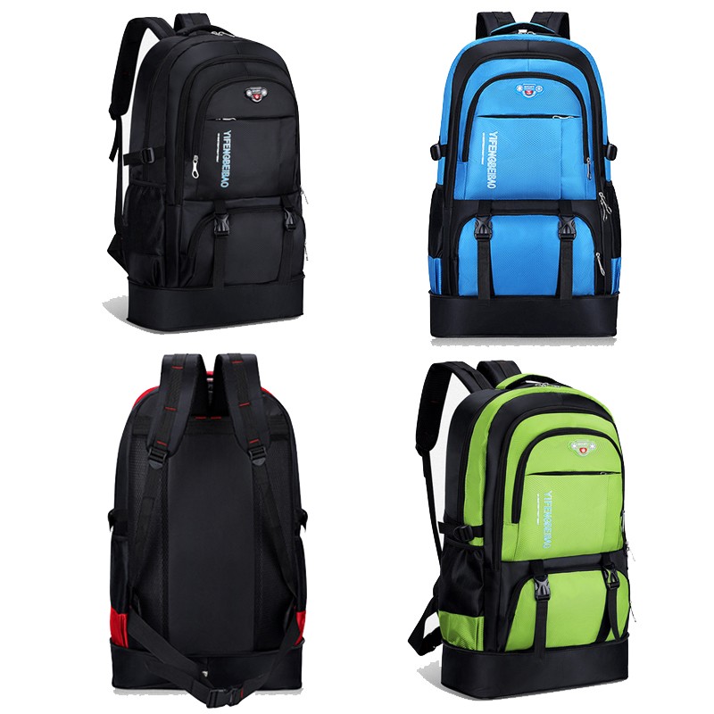 Men's outdoor backpack 65L high capacity climbing travel bag school bag sports camping hiking package for male female women