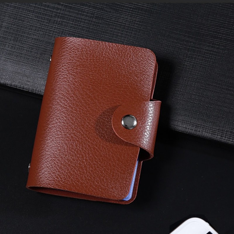 Fashion PU Leather 24 Bit ID Card Holder Multifunctional Business Bank Card Case Men Women Credit Passport RFID Wallet Bag Wallet