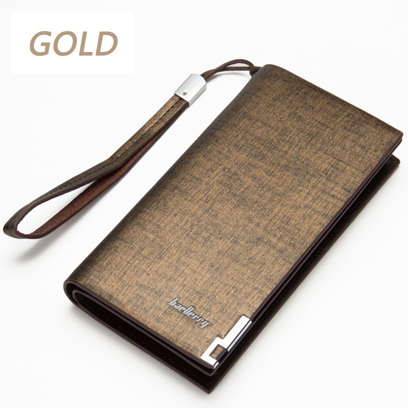 2020 Baellerry Business Men's Wallets Solid PU Leather Long Portable Cash Purses Casual Standard Male Clutch Bag