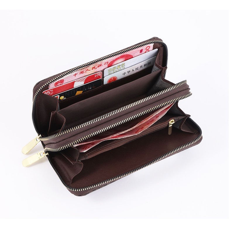 Luxury Brand Women Wallets Double Zippers Coin Bag Mobile Phone Bag Fashion Clutch Wallet Female Money Bag carteras para mujer