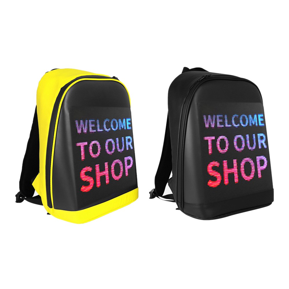 LED Display Backpack Wireless Business Travel School Bag for Laptop Women Men Outdoor Walking Panel WiFi