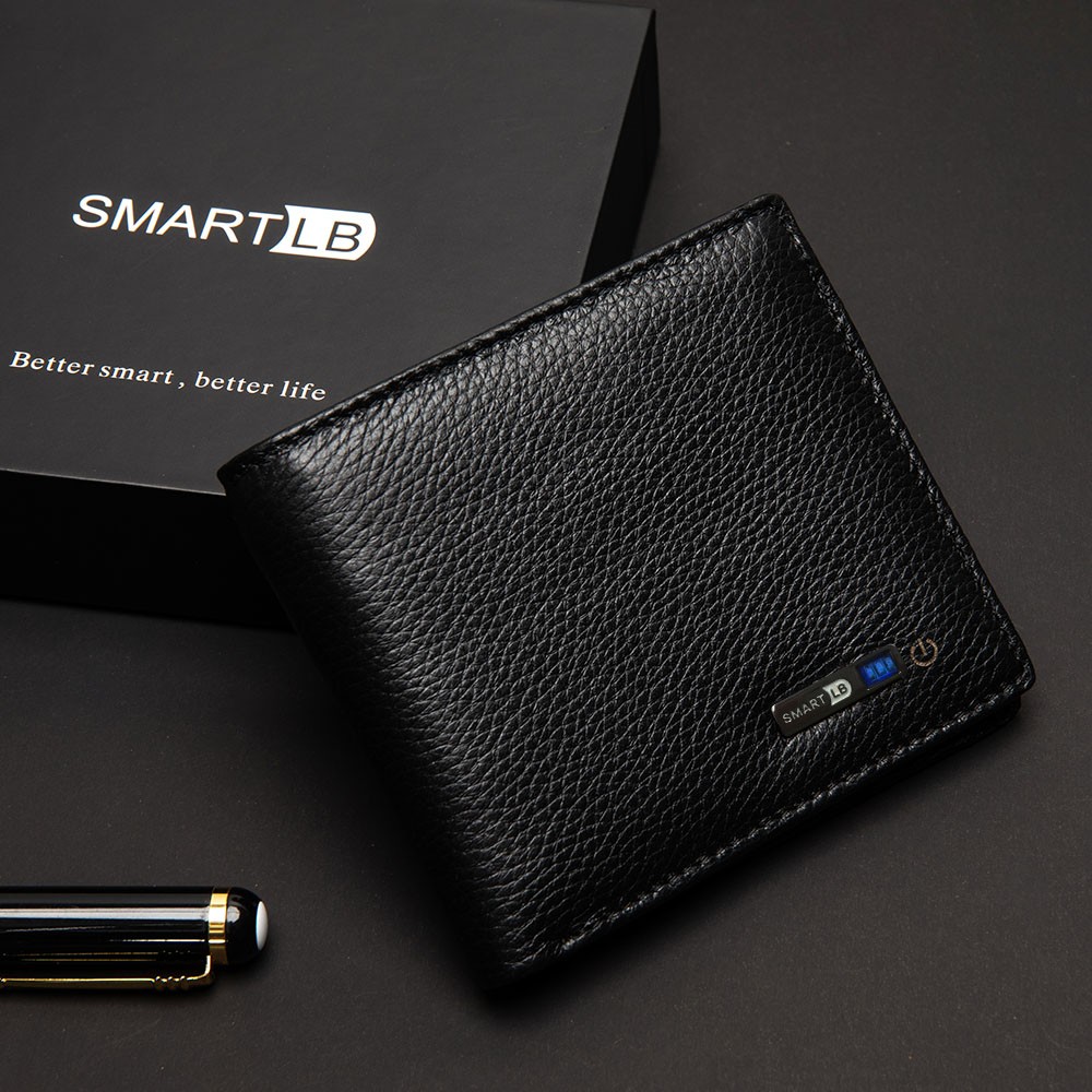 SmartLB Leather Mini Card Holder Best Gift for Man and Woman Anti-theft Wallet GPS Anti-lost Bluetooth Tracker Free Shipping