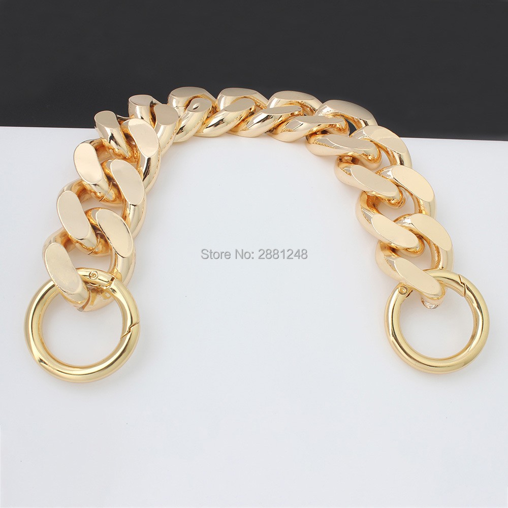 30mm 1-5pcs gold chain aluminum thick bag lightweight bags strap bag parts DIY handles accessory handbag straps bag