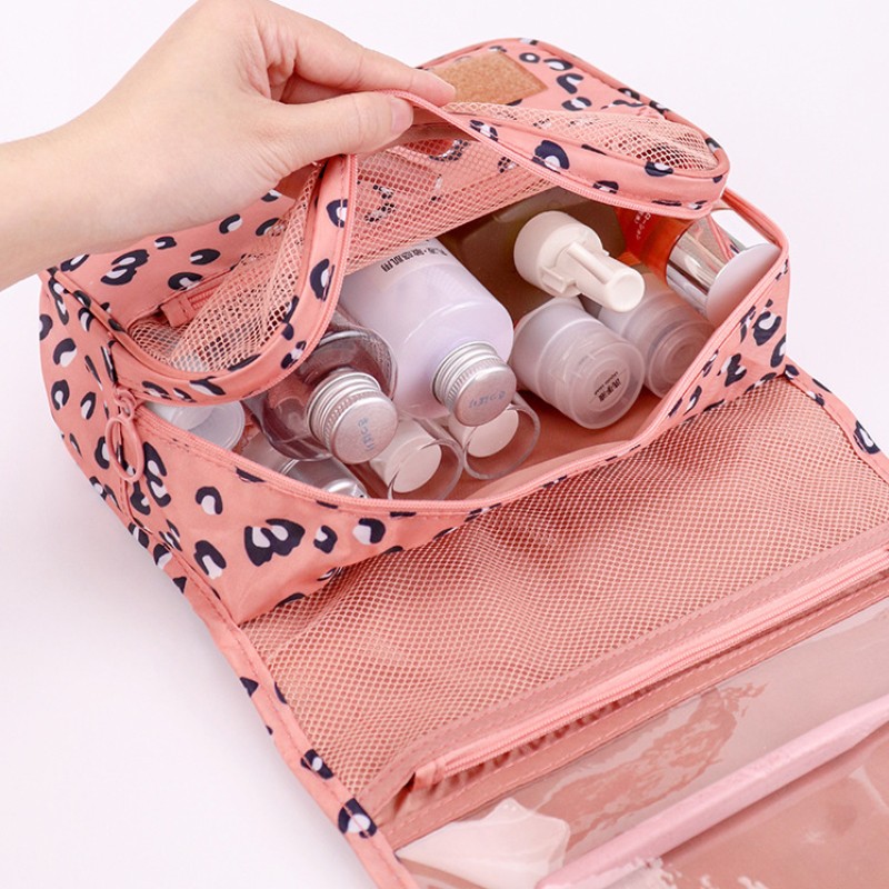 Women Travel Bath Make Up Bag Ladies Waterproof Hanging Cosmetic Bags Female Zipper Essential Toiletry Bag Travel Organizer