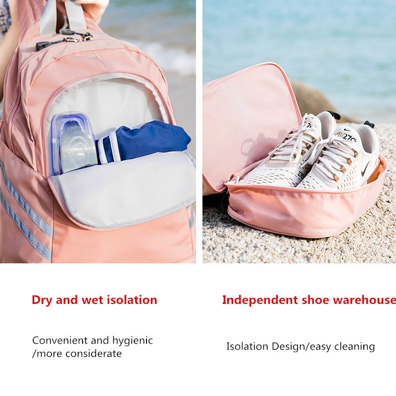 Multifunctional Backpack Women Yoga Swimming Sports Fitness Organizer Pouch Waterproof Travel Clothes Shoes Ipad Storage Accessories