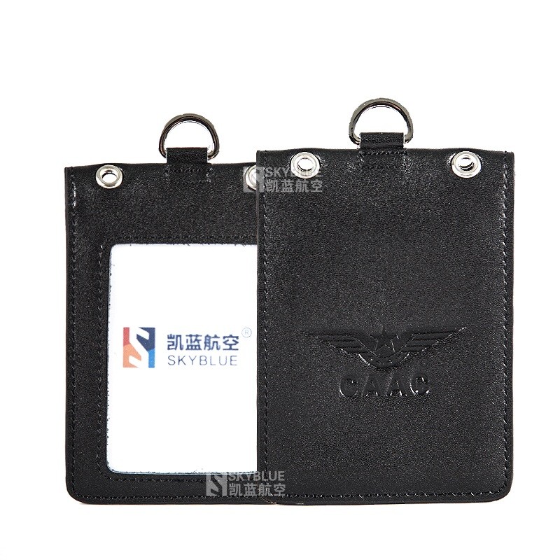 Genuine leather (cowhide) ID holder, ID card holder, vertical/horizontal airline ticket holder for airline crew