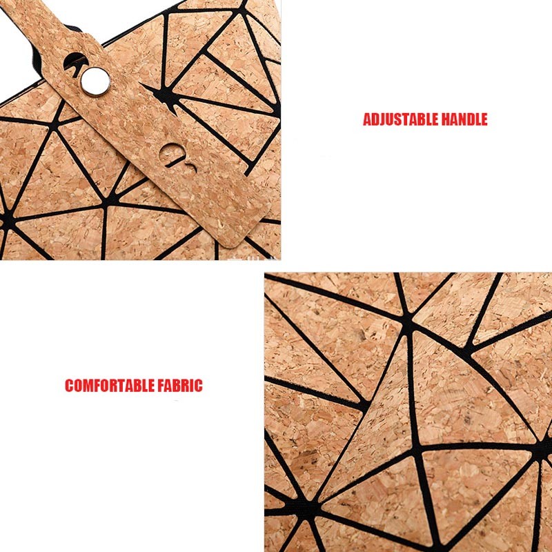 W638 kandra diamond geometric cork backpack deformation student school bags for teenage girl travel bags dropshipping