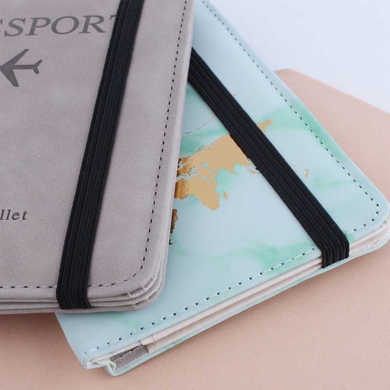 Unisex Passport Cover Letter Print Protctor Case Women Men PU Leather Travel Credit Card Holder Passport Organizer Wallet