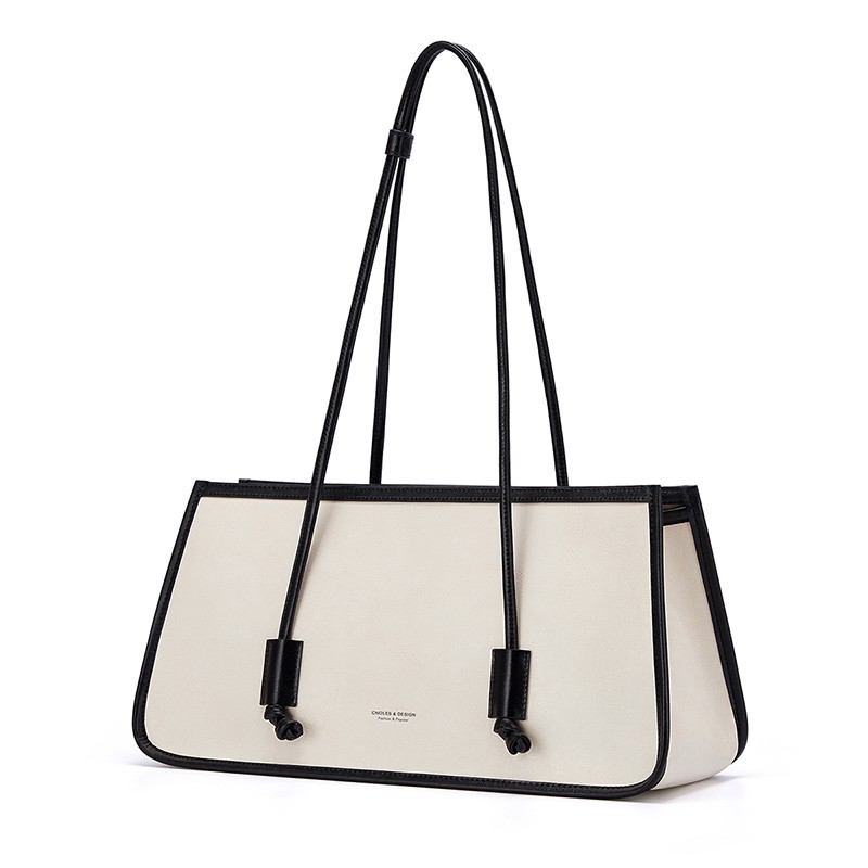 Elegant Trapezoid Shoulder Bag for Women 2022 Handbags Cream White Large Capacity Fashion Handbag Female Ladies Bags