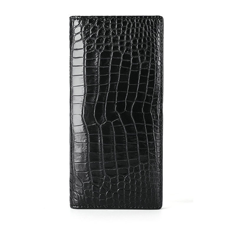 Men's authentic crocodile wallet 2-sided crocodile leather wallets luxury brand design long wallet business man gift