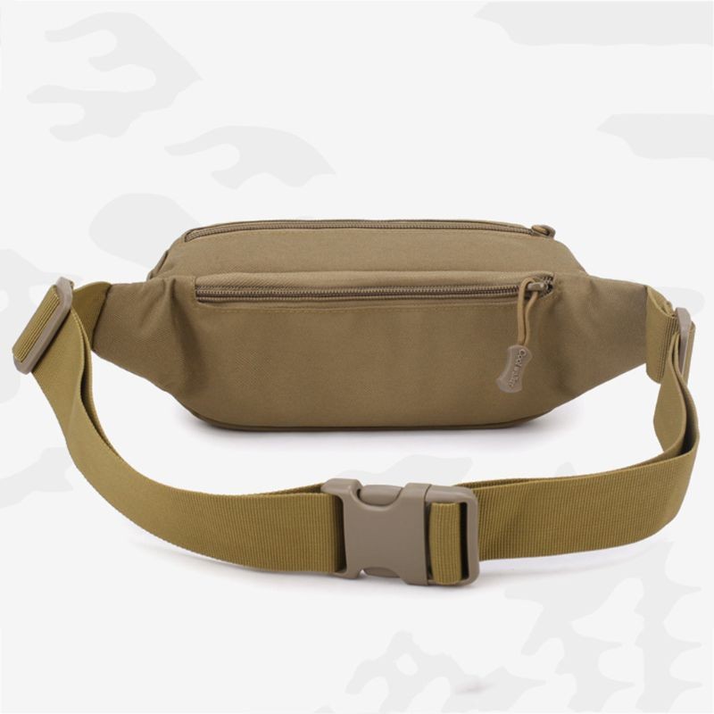 Men Fanny Pack Chest Shoulder Bag with 3 Pockets Nylon Unitary Waist Bag