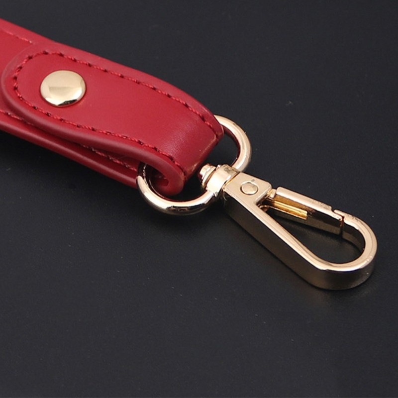 1pc 27cm PU Leather Wallet Straps Short Handbag Handle Strap DIY Replacement with Metal Buckets Purse Making Supplies Accessories