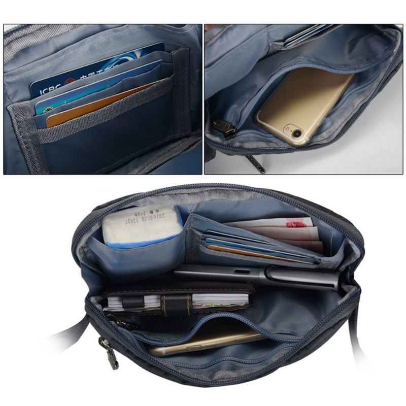 New Fashion Men's Nylon Belt Bum Waist Phone Pouch Fanny Pack Male Multifunctional Casual Crossbody Shoulder Sports Zip Chest Bag