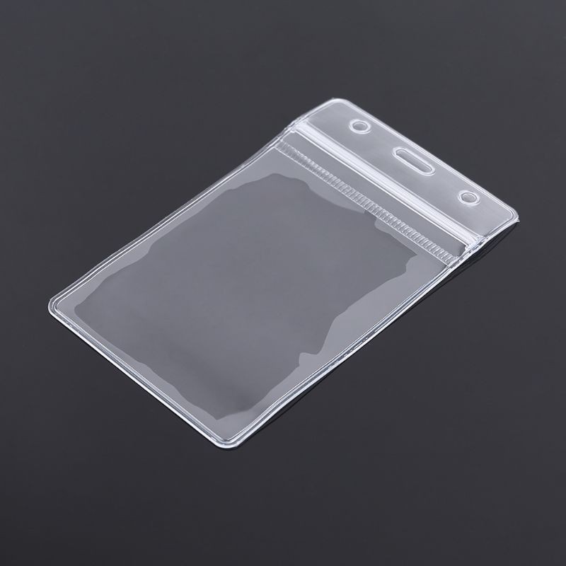 Popular Clear PVC Business Badge Exhibition ID Name Card Holders Waterproof 5X