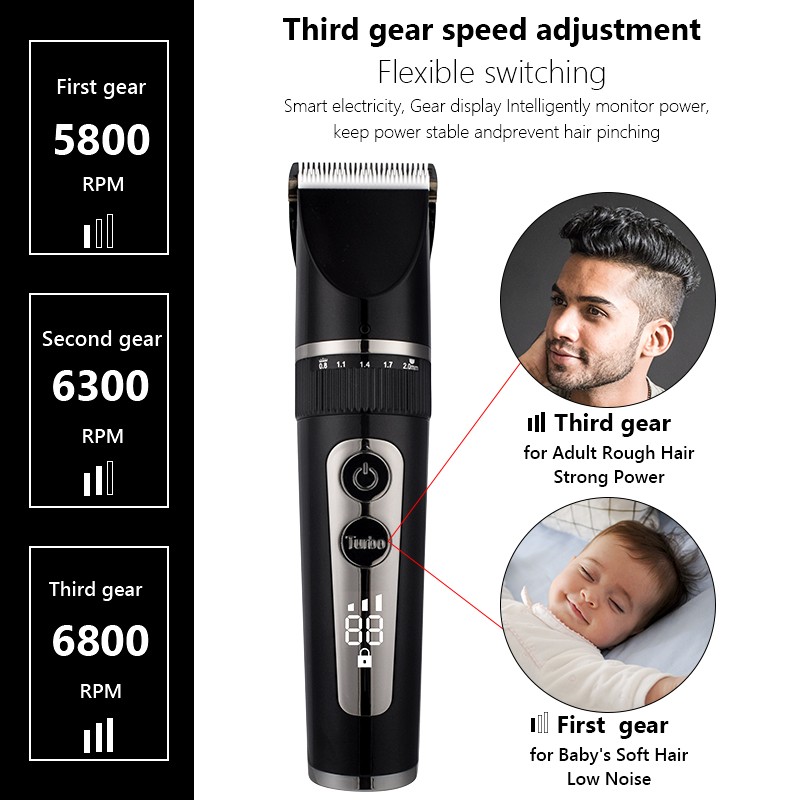 Professional hair clipper for men rechargeable electric razor hair trimmer hair cutting machine beard trimmer fast shipping