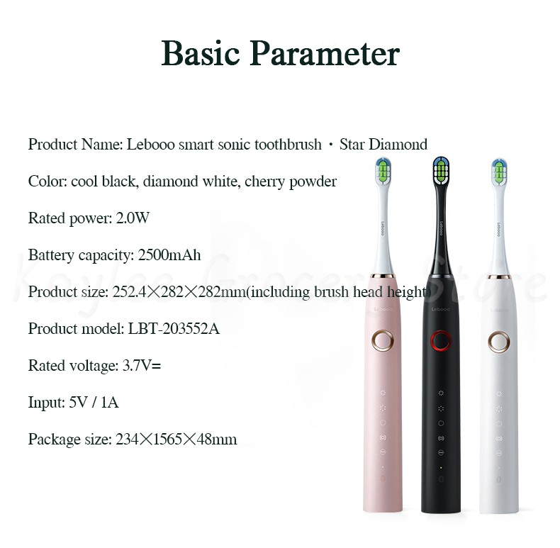 Original Huawei Hilink Smart Toothbrush Lebooo Star Diamond Electric Teeth Whitening Teeth Whitening Health App Rechargeable For Adult