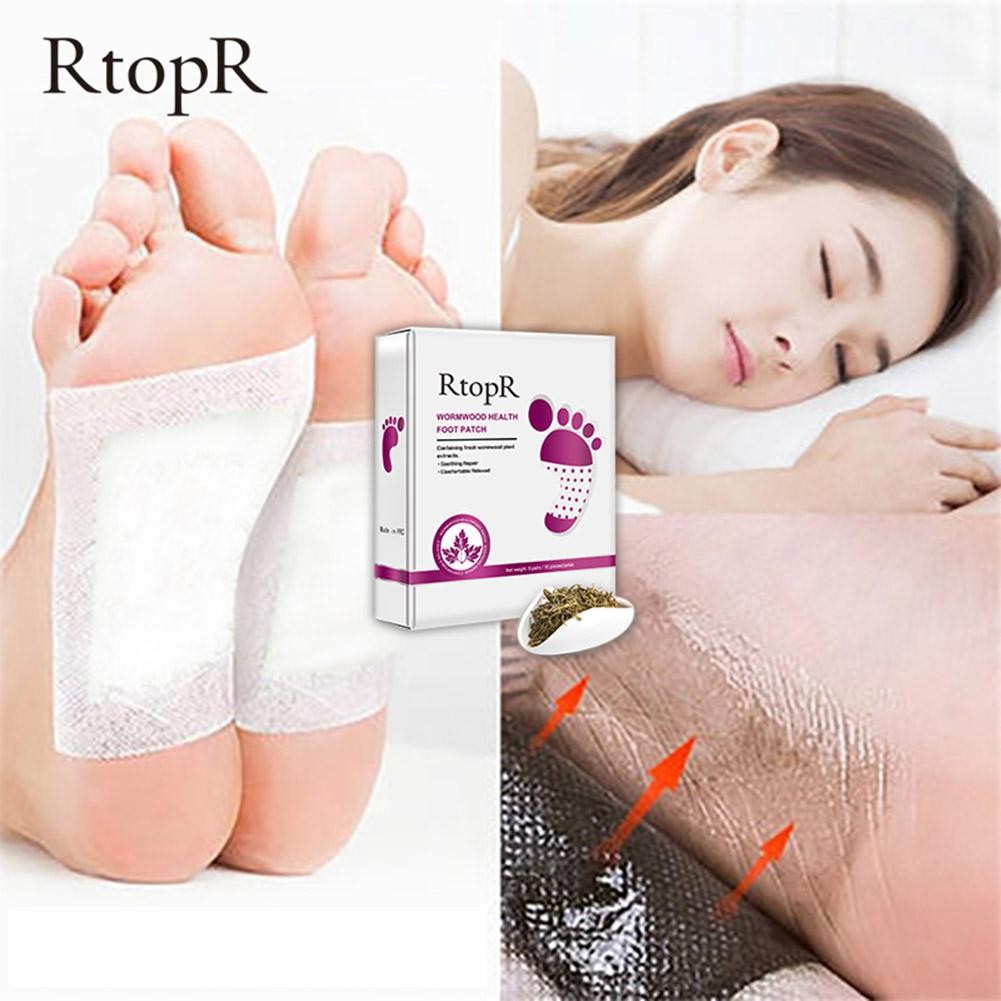 10pairs/box RtopR Chinese Tradition Medicine Detox Foot Patch Health Gallbladder Body Detox Improve Sleep Foot Care Patch