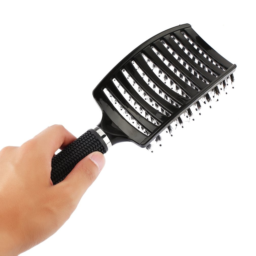 Scalp Massage Comb For Women, Bristles And Nylon, For Wet Or Curly Hair, Detangling Hair, For Hairdressing Salon