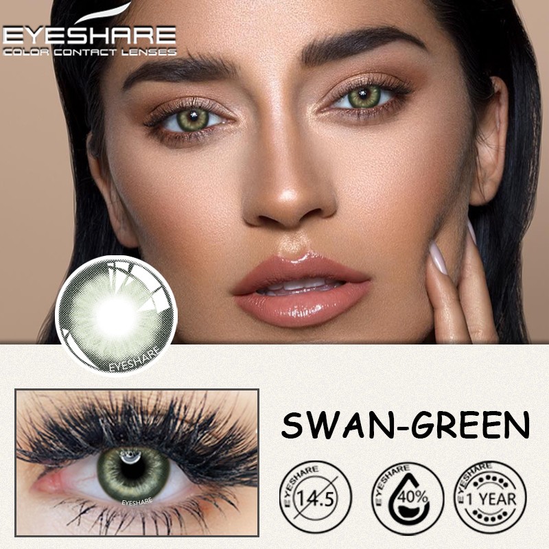 Eyeshire Eye Color Contact Lenses 1 Pair Natural Colored Lenses Yearly Cosmetic Lens Brown Cosmetic Lenses Contact Lens