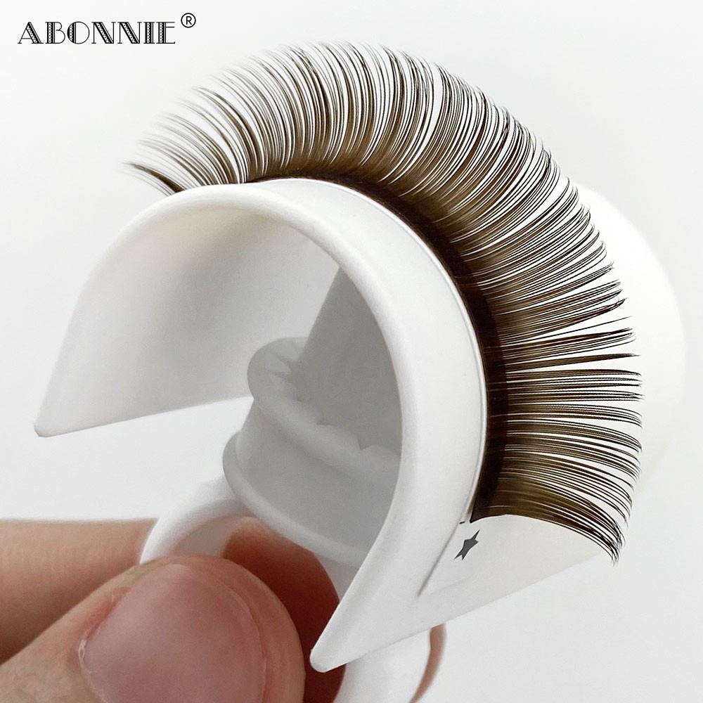 Brown Individual Eyelashes Extensions All Sizes C/D Curl Tray All Sizes Abonnie