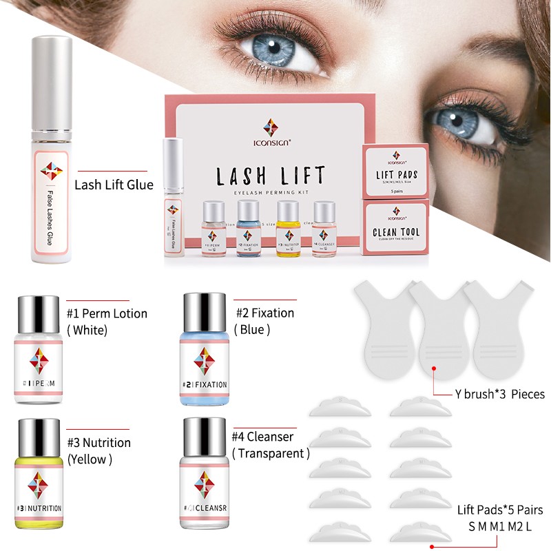 Dropshipping ICONSIGN Eyelash Lift Kit Eyelashes Perm Lash Living Eyelash Enhancer Kit Eyelashes Eye Makeup Fast Delivery,Can Do Your Logo