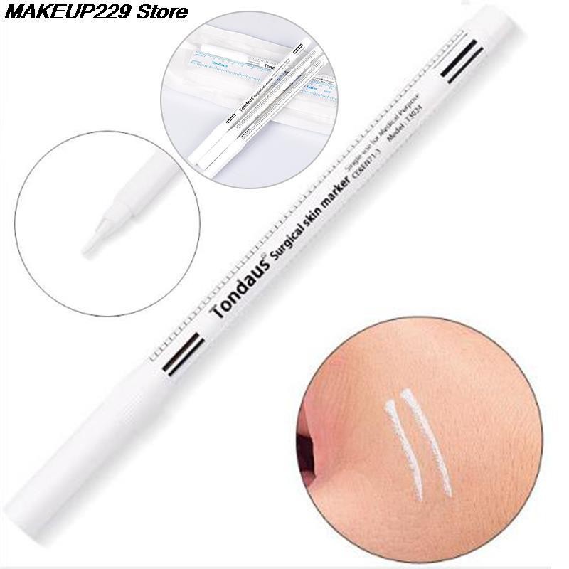 Hot 1 Set Surgical Eyebrow Skin Tattoo Marker Pen Accessories Tool With Measuring Ruler