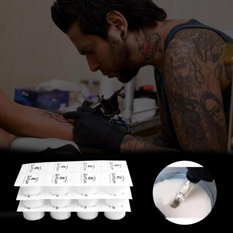 24pcs Disposable Tattoo Needle Cleaning Sponge Dip Foam Tattoo Supplies Accessory Integrated Needle Scope of Application