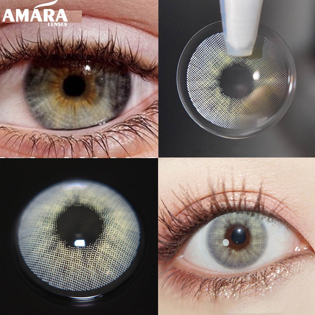 AMARA Contact Lenses 2pcs Colored Lenses Yearly Eyes Colored Contacts Beauty Eye Contacts Cosmetic Lens Colored Contact Lens