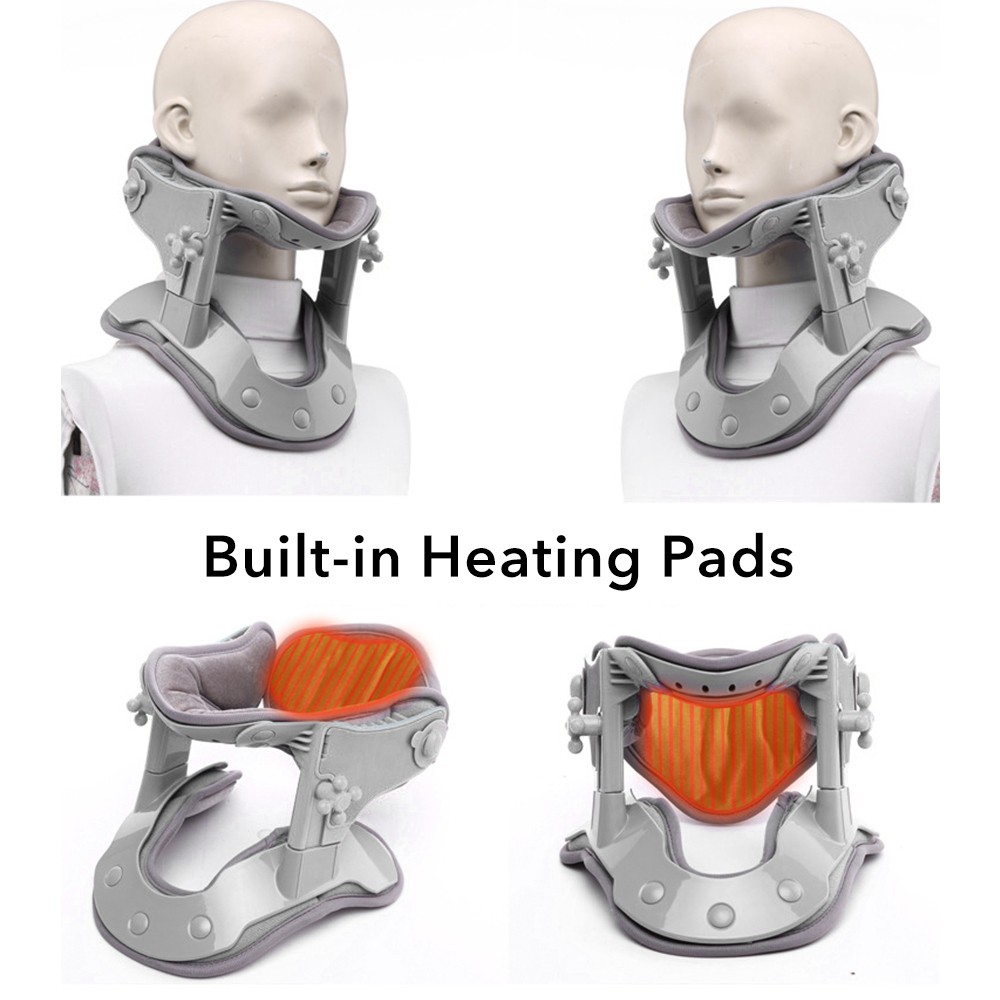 Warm Neck Stretch Cervical Collar Hot Traction Compression Adjust Vertebrae Support Spinal Massage Health Care Pain Relief